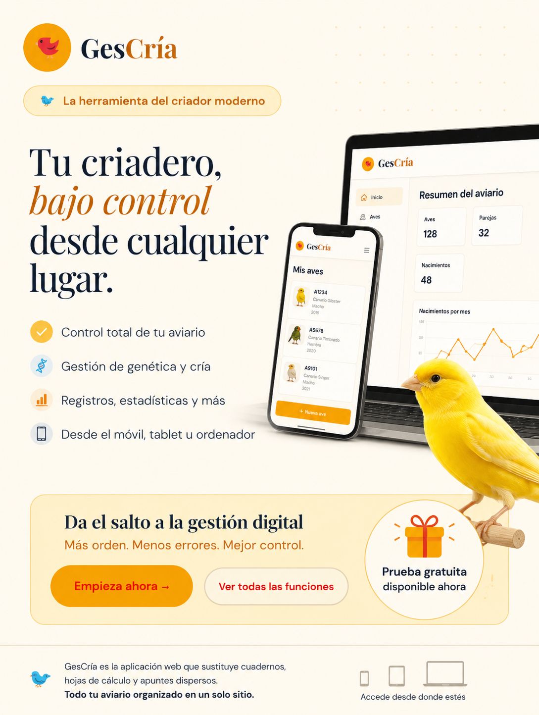 Gestión de Aviarios.