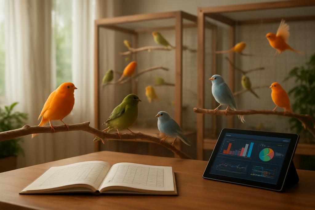 Criadero de aves con datos reales para mejorar resultados